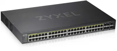 ZYXEL GS192048HPV2-EU0101F Гибридный Smart PoE+ коммутатор NebulaFlex GS1920-48HPv2, 44xGE PoE+, 4xCombo (SFP/RJ-45 PoE+), 2xSFP, бюджет PoE 375 Вт, автономное/облачное управление