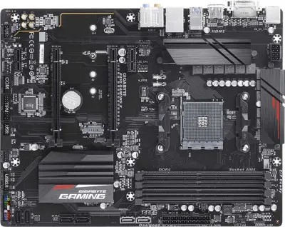 Материнская плата Gigabyte B450 GAMING X Soc-AM4 AMD B450 4xDDR4 ATX AC`97 8ch(7.1) GbLAN RAID+DVI+HDMI