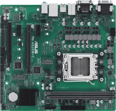 Материнская плата Asus PRO A620M-C-CSM SocketAM5 AMD A620 2xDDR5 mATX AC`97 8ch(7.1) GbLAN RAID+VGA+DVI+HDMI+DP