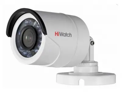 Камера видеонаблюдения аналоговая HiWatch DS-T200L(B) 3.6-3.6мм HD-CVI HD-TVI цв. корп.:белый (DS-T200L(B)(3.6MM))