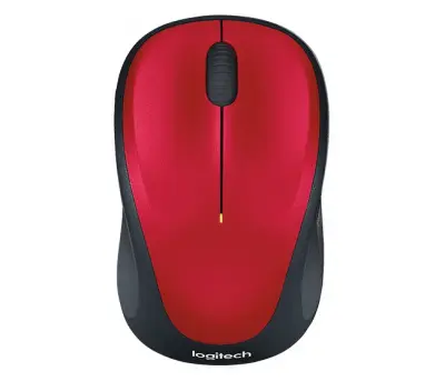 Мышь Logitech M235 красный/черный оптическая (1000dpi) беспроводная USB2.0 для ноутбука (2but)
