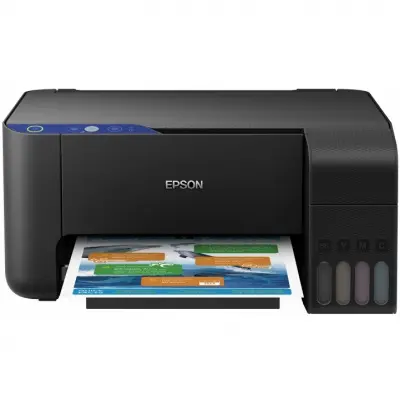 Epson L3101 (C11CG88402/C11CG88512) { А4, 33 стр/мин, СНПЧ, USB} (Бумага + Чёрный картридж + USB кабель)