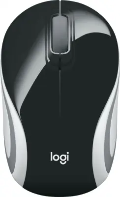 Мышь Logitech Mini M187 черный/белый/серый оптическая (1000dpi) беспроводная USB для ноутбука (2but)