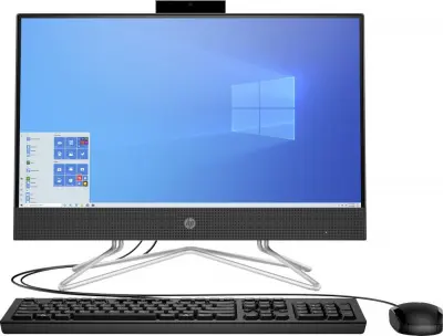 Моноблок HP 22-df0150ur 21.5" Full HD Ryzen 5 3500U (2.1) 8Gb SSD256Gb Vega 8 CR Windows 11 Home GbitEth WiFi BT 65W клавиатура мышь Cam белый 1920x1080