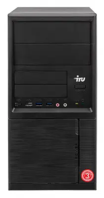 ПК IRU Office 615 MT i5 10400 (2.9)/8Gb/SSD240Gb/UHDG 630/Windows 10 Professional 64/GbitEth/400W/черный