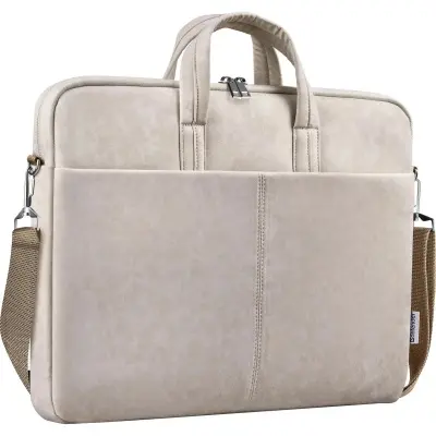 Defender Сумка для ноутбука Solid  15.6" PU кожа, бежевый, карман (26126)