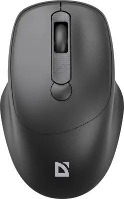 Мышь Defender Feam MM-296 черный оптическая 1600dpi silent беспров. USB 3but (52296)