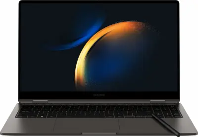Ноутбук Samsung Galaxy book 3 360 NP754 Core i7 1360P 16Gb SSD512Gb Intel Iris Xe graphics 15.6" AMOLED Touch FHD (1920x1080) Windows 11 Professional graphite WiFi BT Cam (NP754QFG-KA1IT)