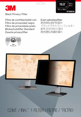 Экран защиты информации для монитора 3M PF190W1B (7000013839) 19" черный