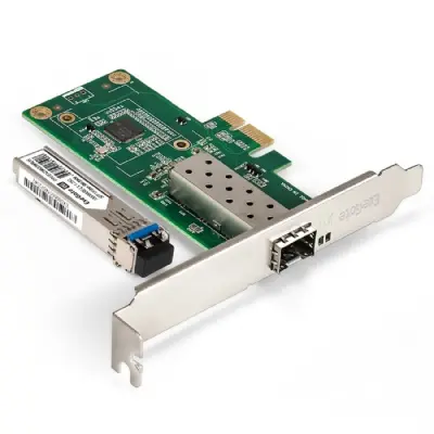 Exegate EX298936RUS Комплект: Сетевой адаптер SFP ExeGate EXE-i210-F1 + Трансивер Single-Mode до 20км EXT-1G-SM1310-LC2-20KM (EX296228RUS: PCI-E x1 v2.0, порты 1x SFP (10/100/1000Mb/s), Gigabit Server