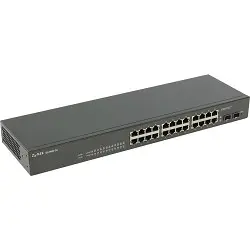 ZYXEL GS1900-24-EU0101F Smart коммутатор GS1900-24, Rack 19U, 24xGE, 2xSFP, бесшумный