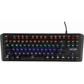 CBR KB 882 Armor, Клавиатура механическая игровая, USB, 87 кл., свитчи Outemu Blue, Anti-Ghosting, N-key rollover, Rainbow LED, 60 млн. наж., прорезин. ножки, корпус металл, длина кабеля 1,8 м